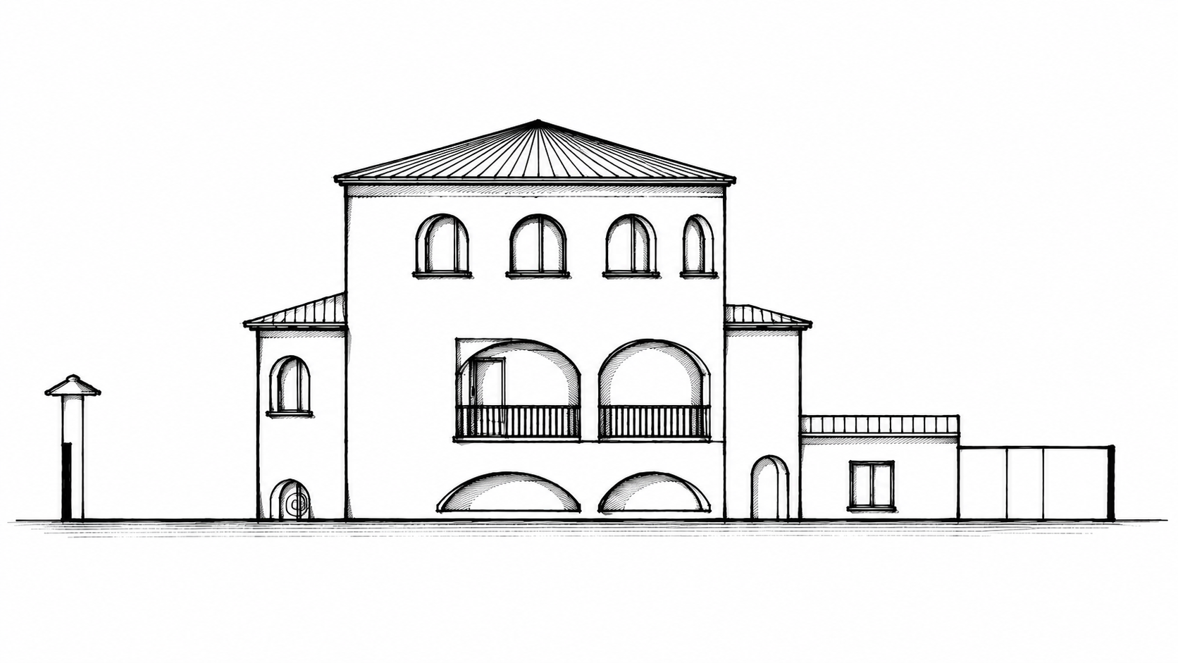 Westansicht Villa Candela