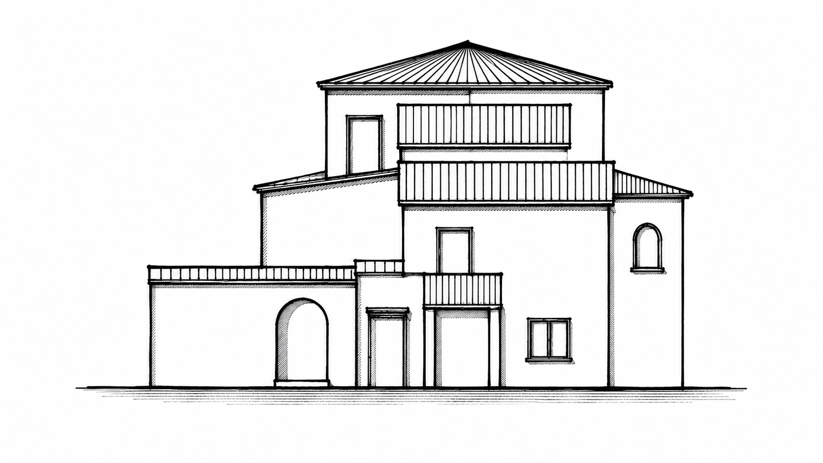 Ostansicht Villa Candela